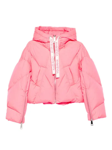 Khrisjoy hooded quilted jacket Pink KWF25R0604NY0030