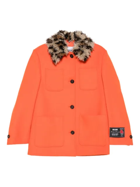MSGM wool-blend jacket Orange 3941MDH18Y257603
