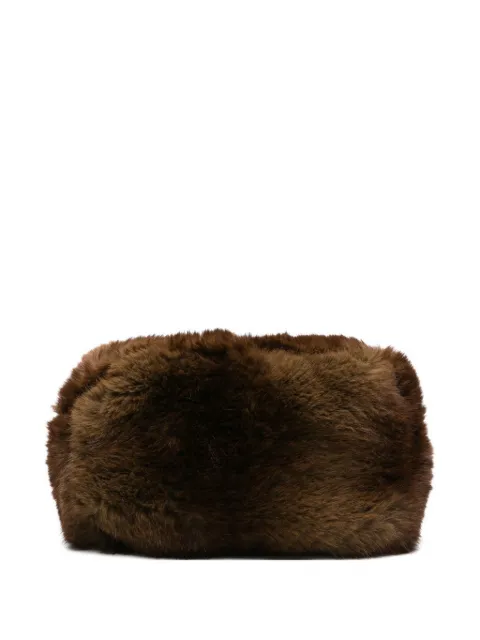 Apparis Jumbo Mink Noor clutch bag Brown F4BG181MNK