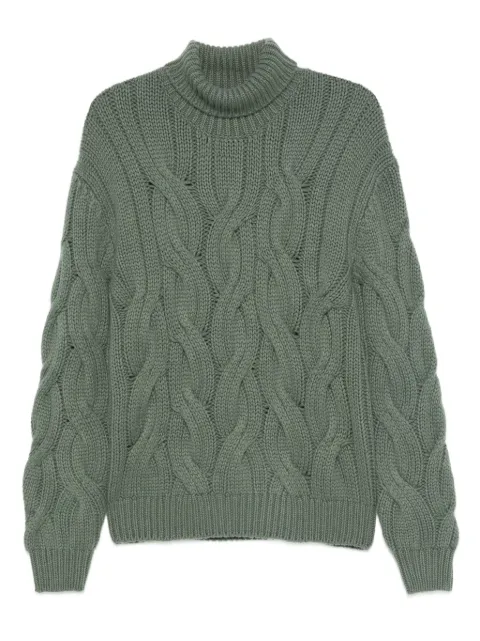 Mauro Ottaviani cable-knit turtleneck sweater Green WS22806
