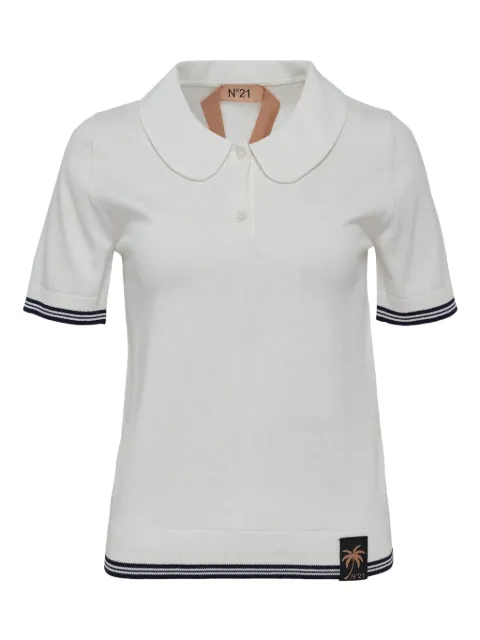 Nº21 short-sleeve polo top White PF25A00495151102CAP