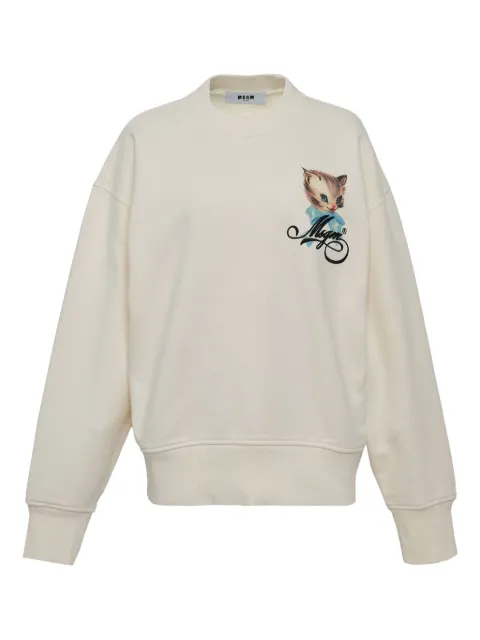 MSGM Kitten sweatshirt Neutrals 3941MDM108SE257586