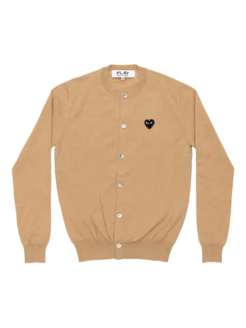 Comme Des Garçons Play heart-embellished cardigan Neutrals AXN805051