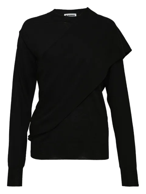 Jil Sander draped-panel sweatshirt Black PF25J02GP0230J14723001PRE