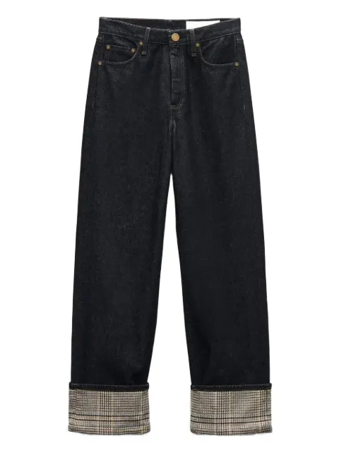rag & bone Shea checked-cuff jeans Blue AW25RJ2225F1XTRWHTWRCO