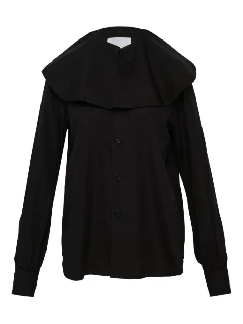 Noir Kei Ninomiya wide-collar cotton shirt Black 3PB00405111A