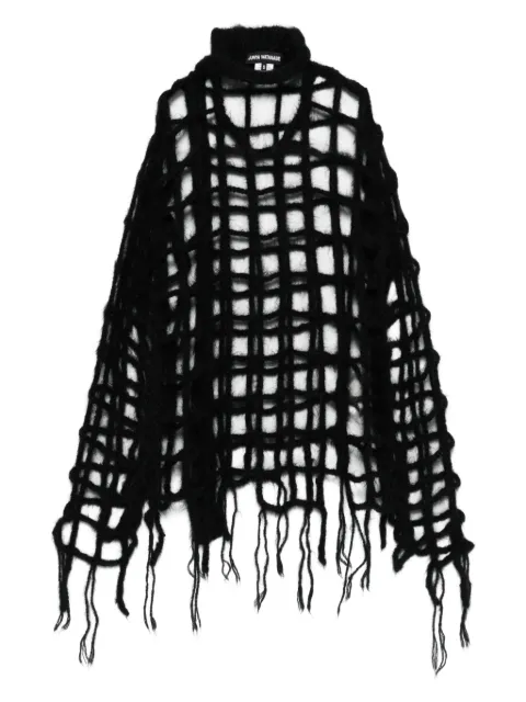 Junya Watanabe open-knit jumper Black JPN00305112