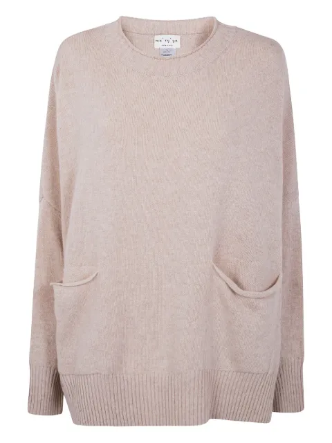 Ma'ry'ya two-pocket sweater Neutrals YRK015