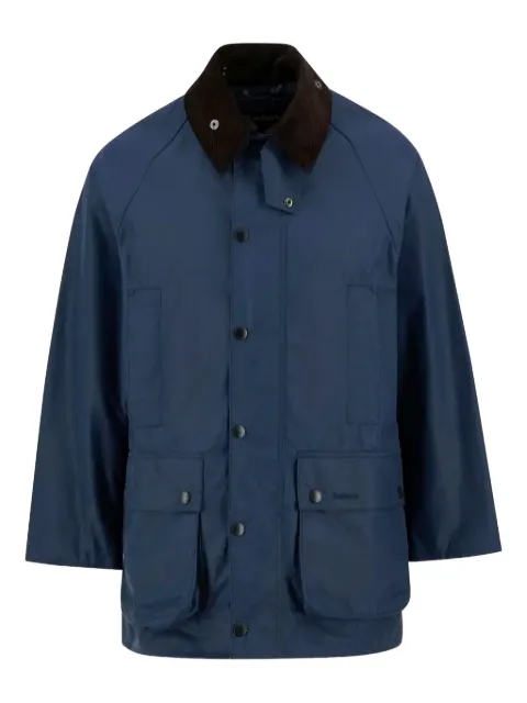 Barbour corduroy-collar cotton jacket Blue MWX2343BL56