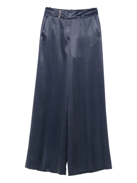 Peserico satin pants Blue E0435001819060