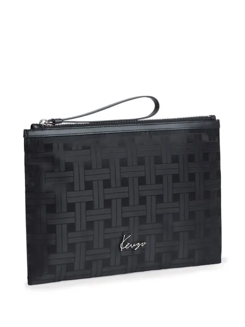 Kenzo woven-pattern wash bag Black FF65PM502F22
