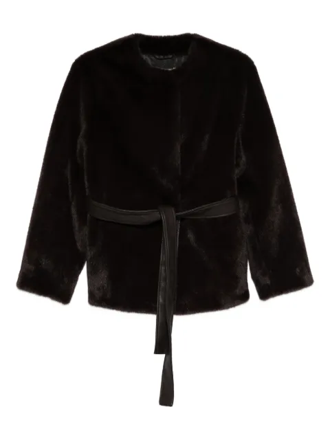 Vanessa Bruno belted faux-fur jacket Brown 5HVA39V03744