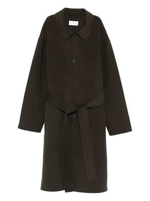 Berner Kühl belted single-breasted coat Brown 157O46