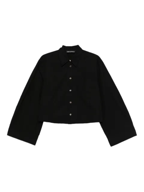 OUR LEGACY wide-sleeve cotton shirt Black W4252BD