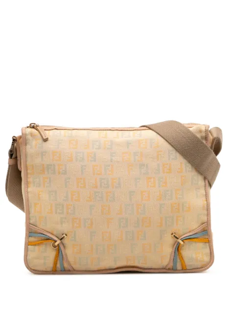 Fendi Pre-Owned 2000-2010 Zucchino Canvas F Charm crossbody bag Brown NQTY1FP3SNHU9SVV