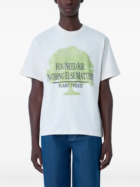 STORY mfg. graphic crewneck T-shirt Neutrals SPF25TSGRACOTEPT