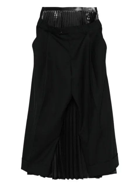 Junya Watanabe pleated wool trousers Black JPP049