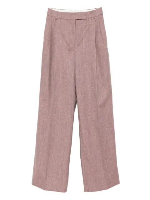 Róhe mid-waist tweed trousers Purple 41730211