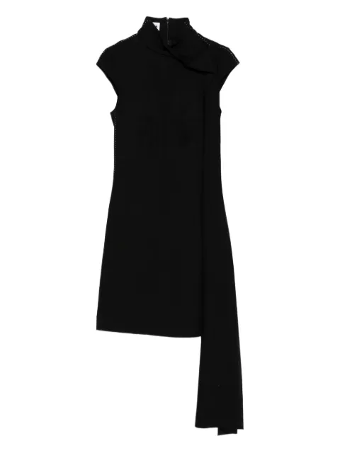 Jean Paul Gaultier high-neck asymmetric mini dress Black 2504WDR078W021