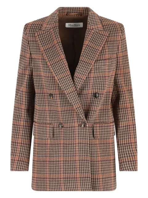 Max Mara double-breasted check blazer Neutrals 2521916052600