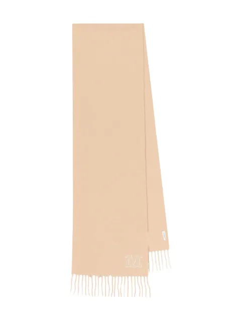 Max Mara embroidered fringed scarf Neutrals 2524546322600