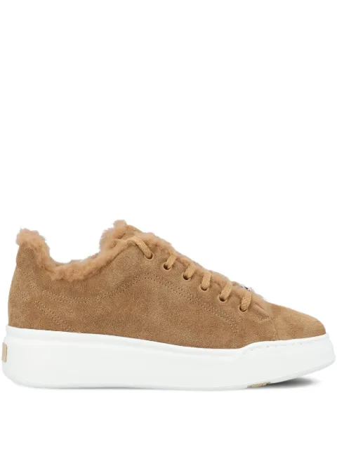 Max Mara suede-leather sneakers Brown 2524766112600