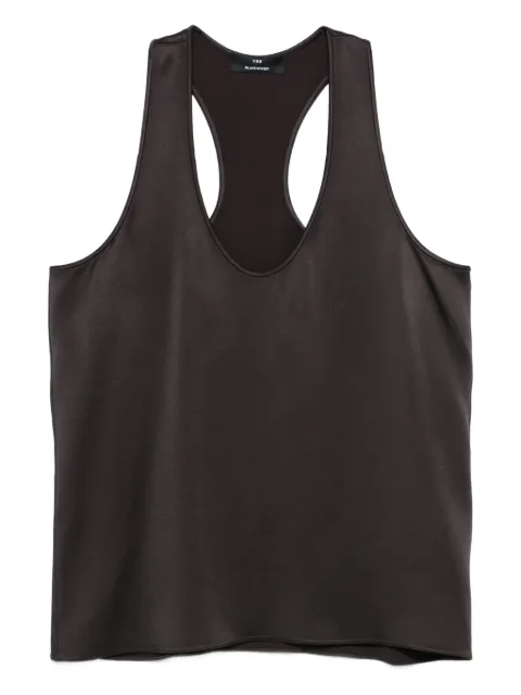 CHB CHRISTIAN BOARO racer-back satin top Brown TT01ES01RTWA25P