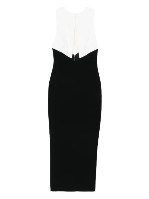 CHB CHRISTIAN BOARO two-tone sleeveless midi dress Black DR45CR01RTWA25