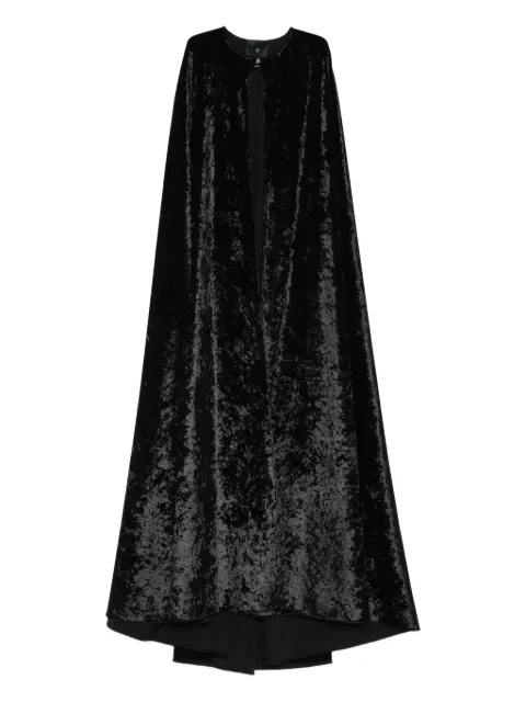 CHB CHRISTIAN BOARO crushed-velvet cape Black CA01VB01RTWA25