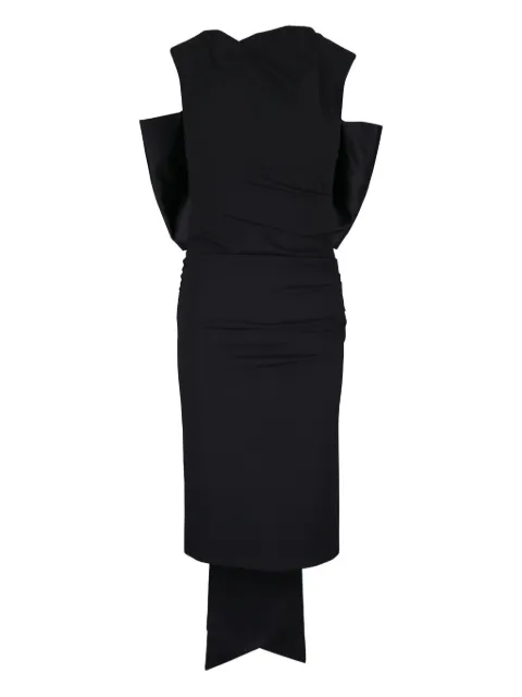 Dorothee Schumacher bow-embellished midi dress Black 248024