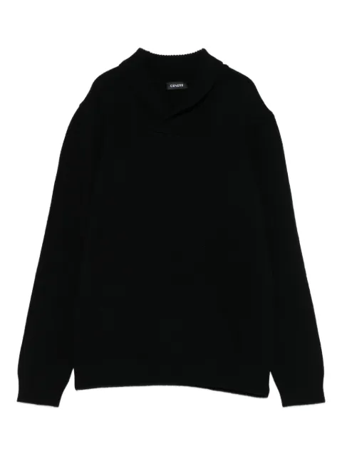 Cenere GB shawl-collar jumper Black 0325H1020000016