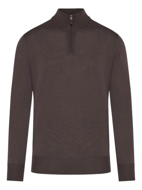 Canali wool polo shirt Brown MK01149C0015