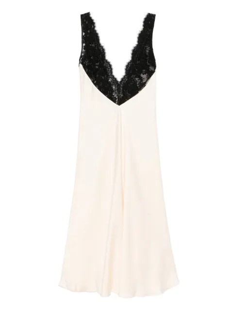CHB CHRISTIAN BOARO lace-insert slip dress White DR48ES01RTWA25