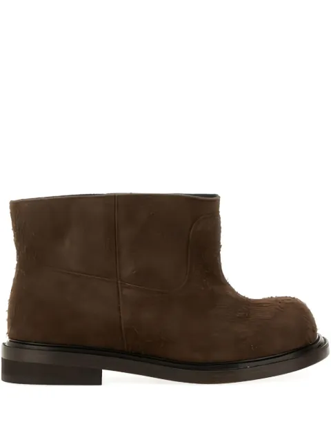 Moschino suede round-toe boots Brown MA21024C1N