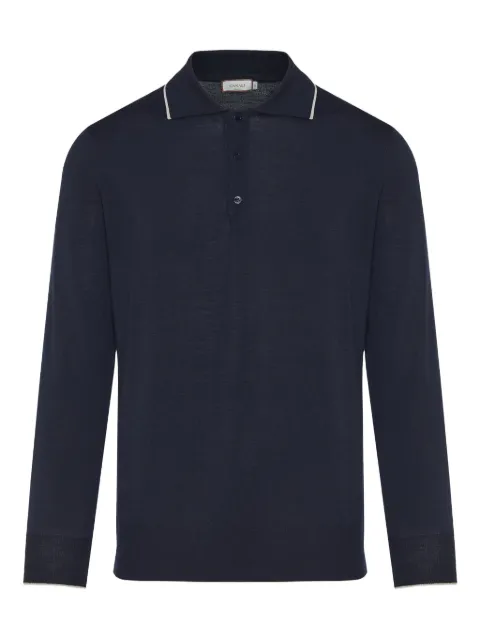 Canali long sleeve polo shirt Blue MK01686C0017