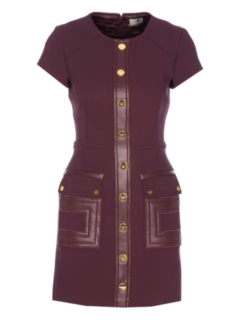 Elisabetta Franchi double-layer crepe mini dress Red AB81957E2