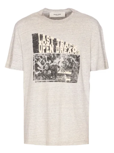 Golden Goose graphic-print cotton t-shirt Grey GMP01220P002145