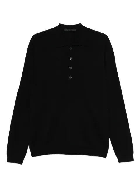 Low Brand button-fastening polo shirt Black L1MFW25266736
