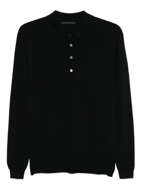 Low Brand long-sleeve button polo shirt Black L1MFW25266730