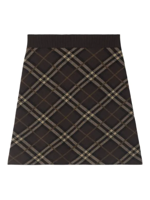 Burberry check wool cashmere skirt Brown 8114203