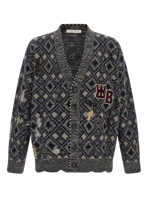 Wales Bonner Sibling cardigan Grey UA25KN45WO12951