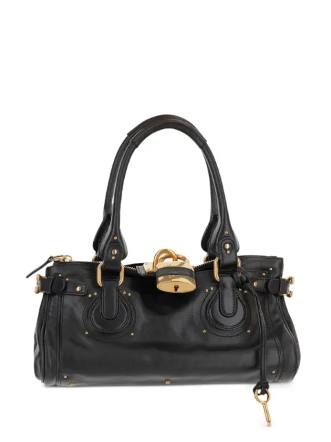 Chloé Paddington leather shoulder bag Black CH25WS802P75