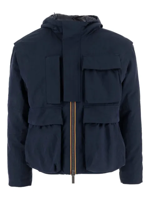 K-Way zip-up hooded jacket Blue K7136DWBCE