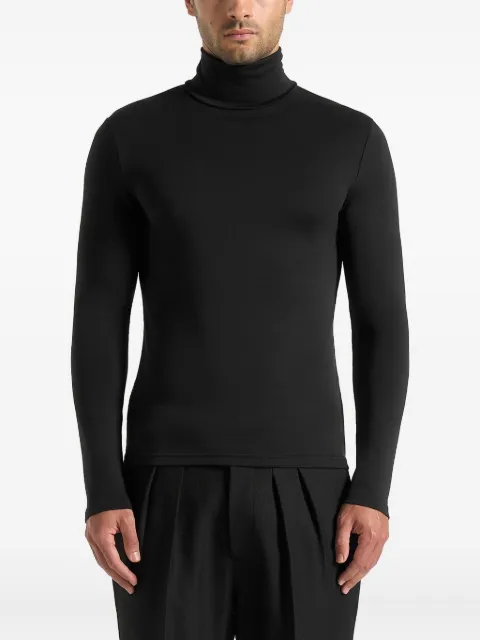 Manière De Voir TS006 long sleeve roll neck top Black MAN3271