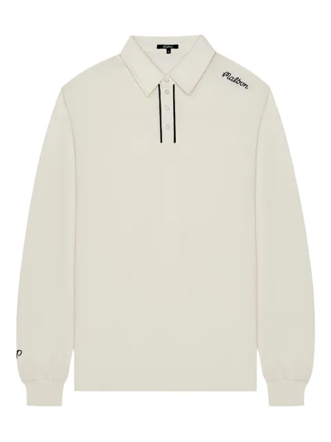 Malbon Golf x Jesper Parnevik long-sleeved polo shirt White M9382CRM