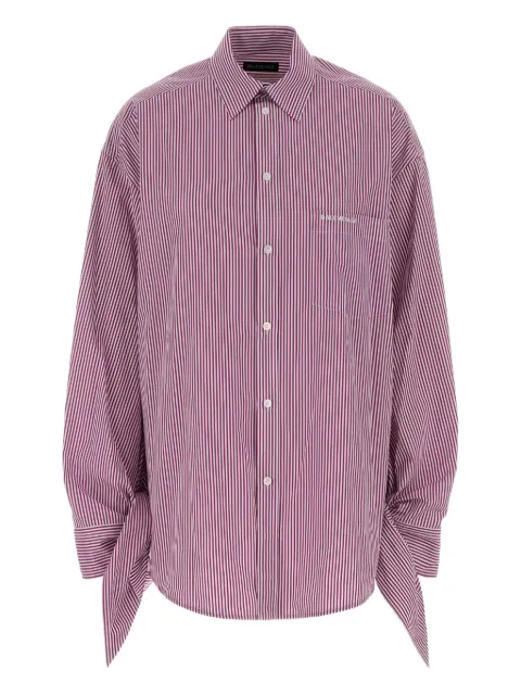 Balenciaga logo-embroidered poplin shirt Red 852322TGM02
