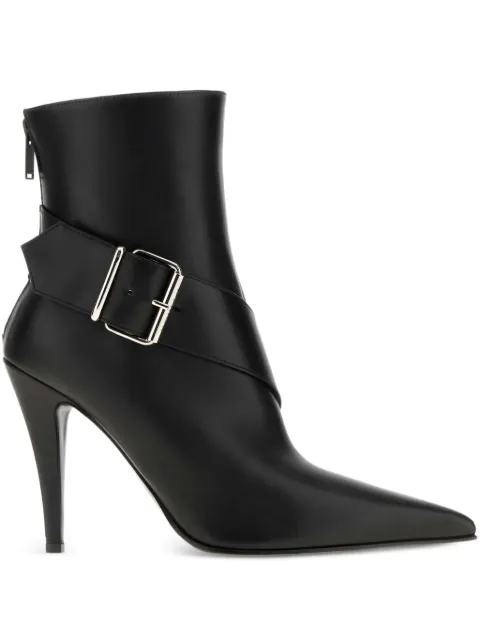 Alexander McQueen 100mm leather ankle boots Black 846022WIAJD