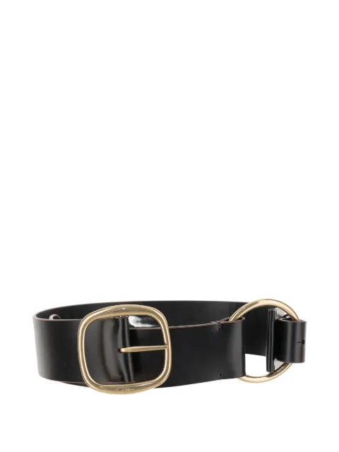 Chloé leather rounded-buckle belt Black CH25WBB01CWZ001