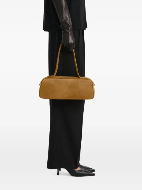 KHAITE Simona suede shoulder bag Neutrals H2040849737