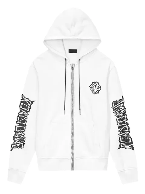 RTA Floyd "White Metal Road To Awe" zip-up hoodie White MLFQK909T2009WTMR